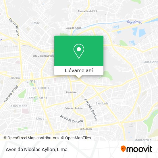 Mapa de Avenida Nicolás Ayllón