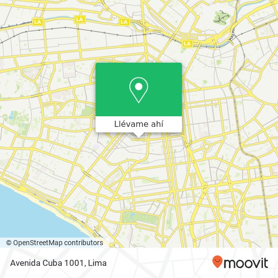 Mapa de Avenida Cuba 1001
