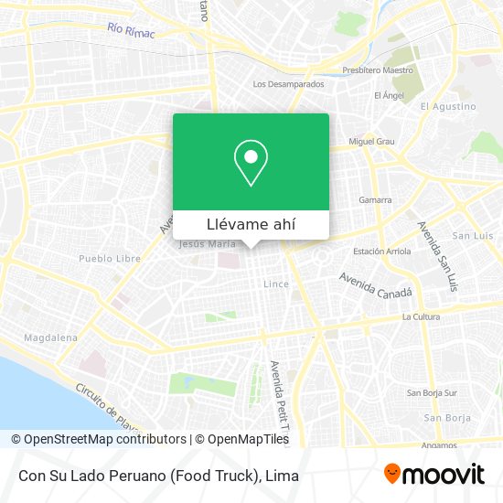 Mapa de Con Su Lado Peruano (Food Truck)