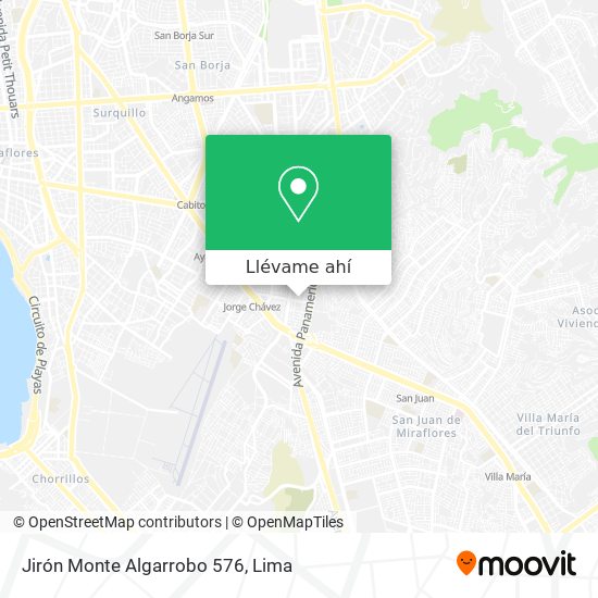 Mapa de Jirón Monte Algarrobo 576