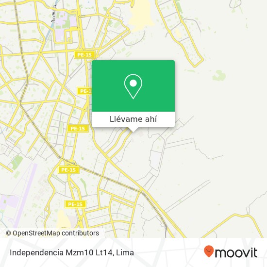 Mapa de Independencia Mzm10 Lt14