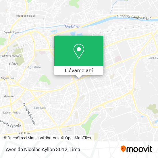 Mapa de Avenida Nicolás Ayllón 3012