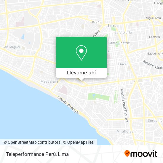 Mapa de Teleperformance Perú