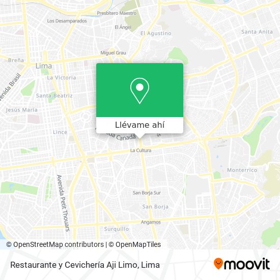 Mapa de Restaurante y Cevichería Aji Limo