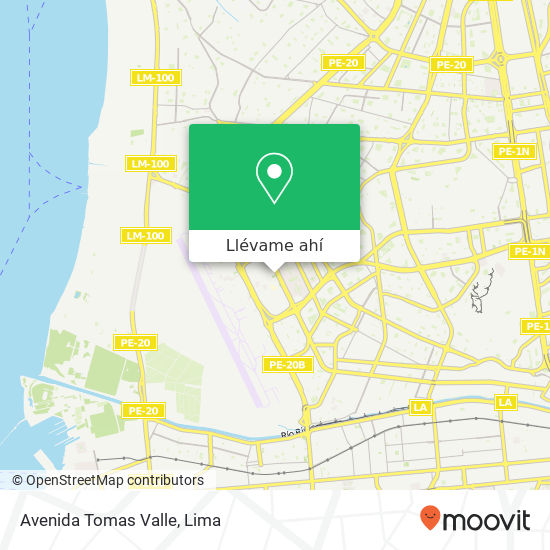 Mapa de Avenida Tomas Valle
