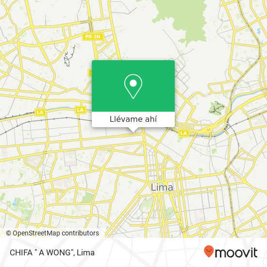 Mapa de CHIFA " A WONG"