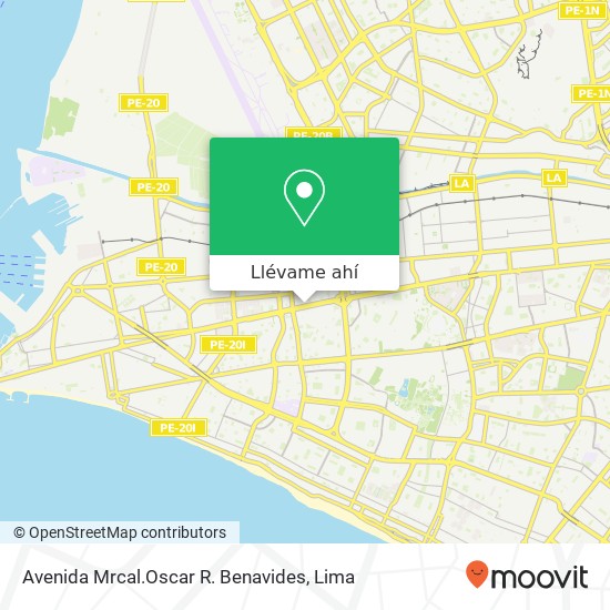 Mapa de Avenida Mrcal.Oscar R. Benavides