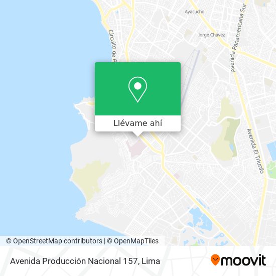 Mapa de Avenida Producción Nacional 157