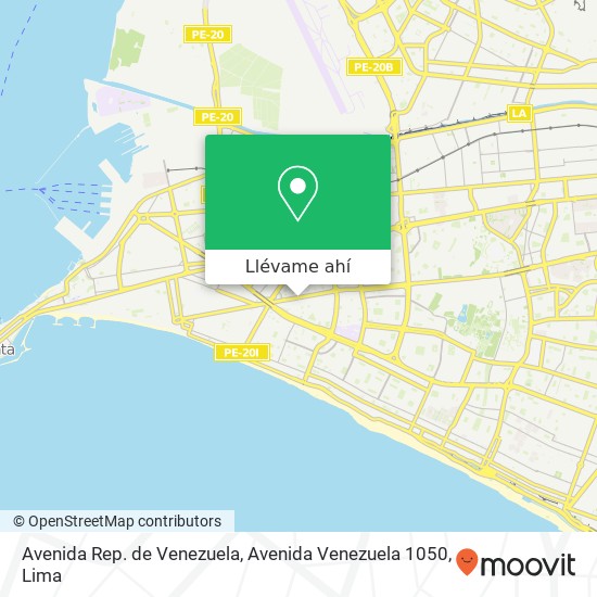 Mapa de Avenida Rep. de Venezuela, Avenida Venezuela 1050