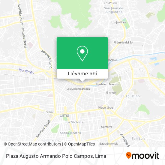 Mapa de Plaza Augusto Armando Polo Campos