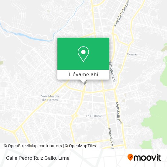 Mapa de Calle Pedro Ruiz Gallo