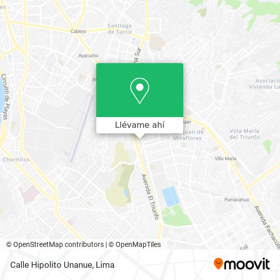 Mapa de Calle Hipolito Unanue