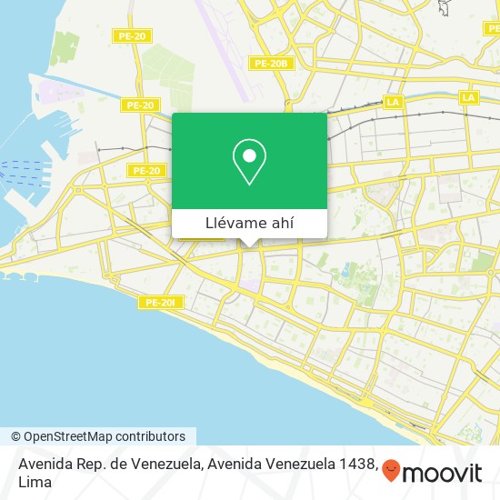 Mapa de Avenida Rep. de Venezuela, Avenida Venezuela 1438