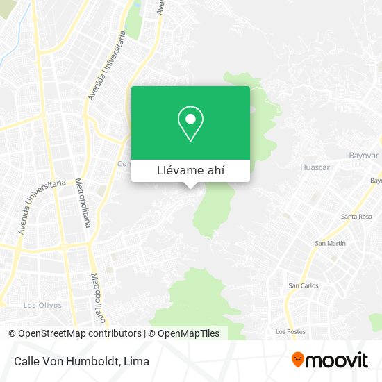 Mapa de Calle Von Humboldt