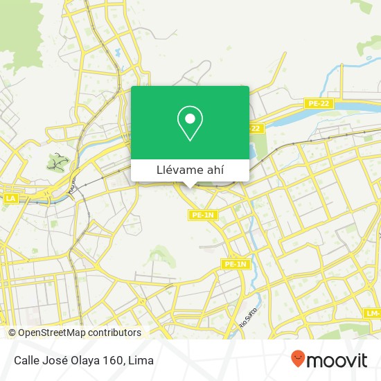 Mapa de Calle José Olaya 160