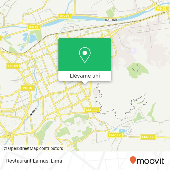 Mapa de Restaurant Lamas