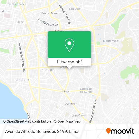 Mapa de Avenida Alfredo Benavides 2199