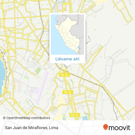 Mapa de San Juan de Miraflores