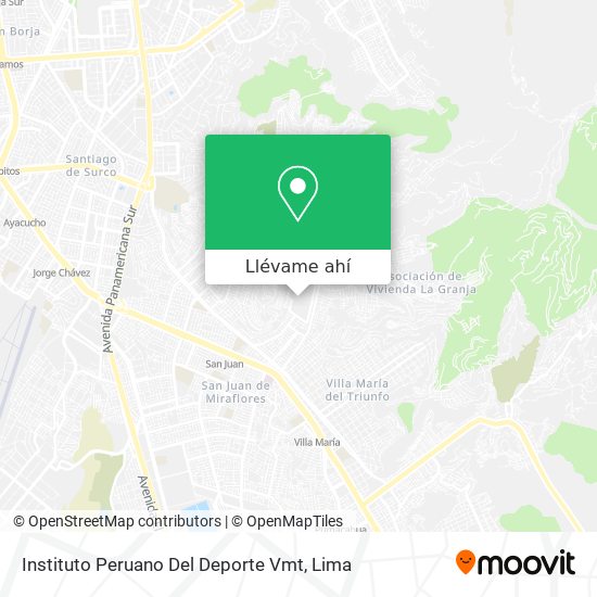 Mapa de Instituto Peruano Del Deporte Vmt