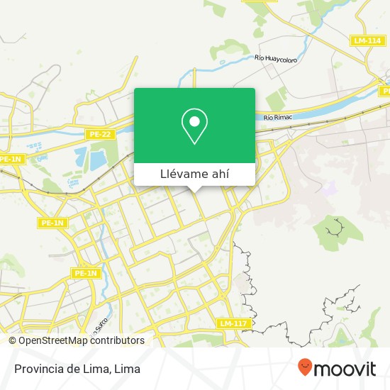 Mapa de Provincia de Lima