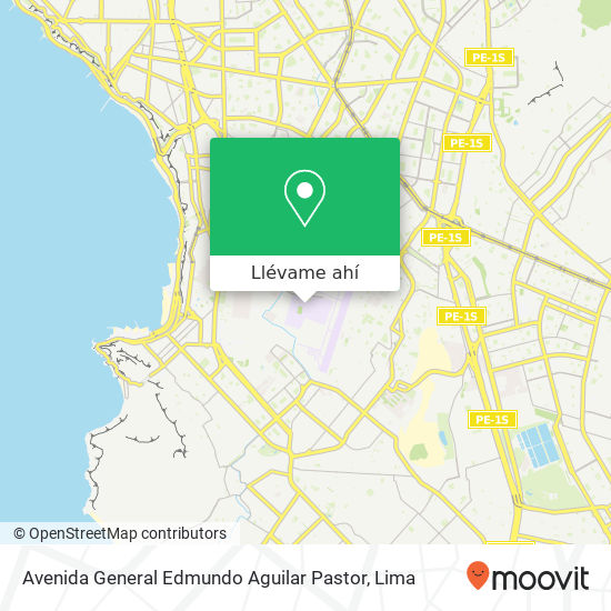 Mapa de Avenida General Edmundo Aguilar Pastor