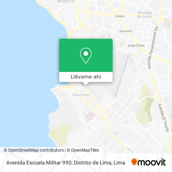 Mapa de Avenida Escuela Militar 990, Distrito de Lima