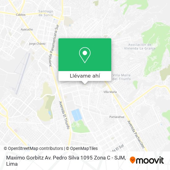 Mapa de Maximo Gorbitz Av. Pedro Silva 1095 Zona C - SJM