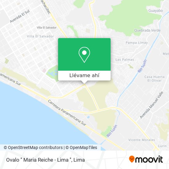 Mapa de Ovalo '' Maria Reiche - Lima ''