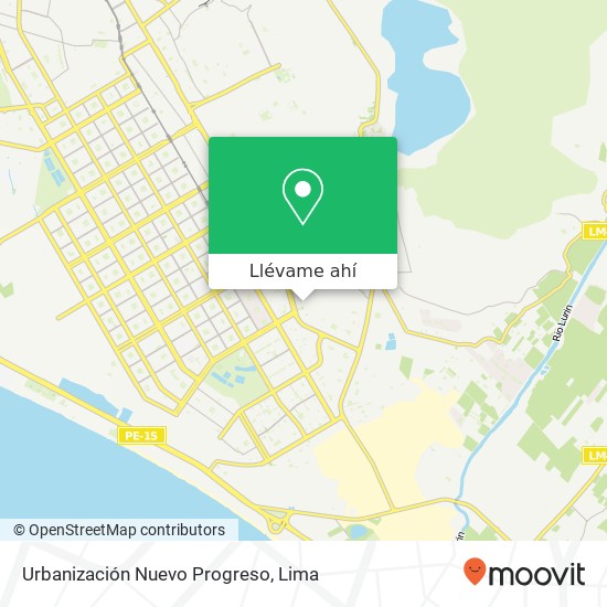 Mapa de Urbanización Nuevo Progreso