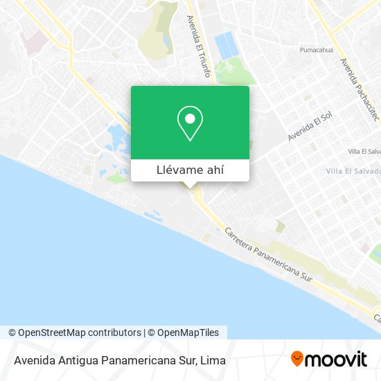 Mapa de Avenida Antigua Panamericana Sur