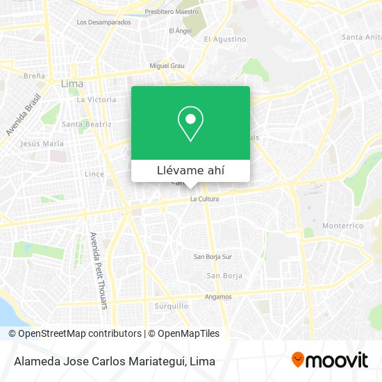 Mapa de Alameda Jose Carlos Mariategui