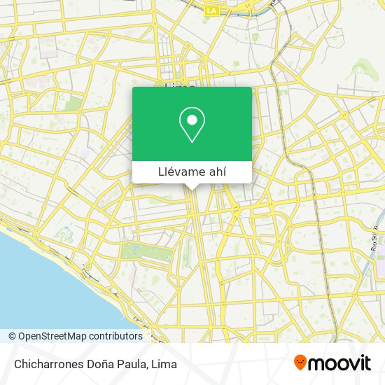 Mapa de Chicharrones Doña Paula