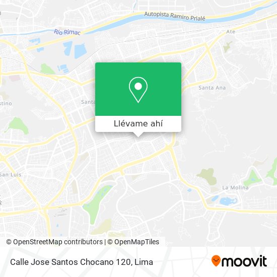 Mapa de Calle Jose Santos Chocano 120