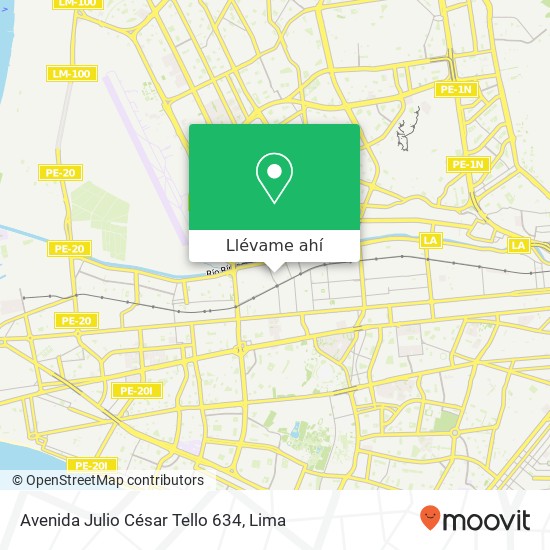 Mapa de Avenida Julio César Tello 634