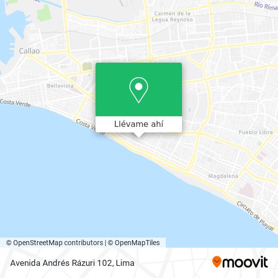 Mapa de Avenida Andrés Rázuri 102