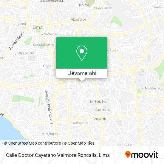 Mapa de Calle Doctor Cayetano Valmore Roncalla