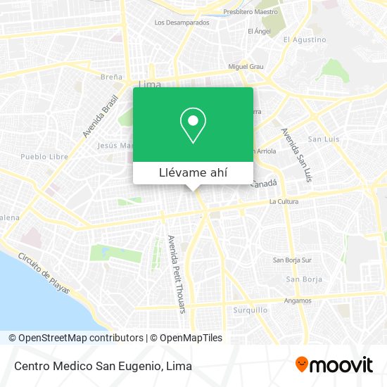 Mapa de Centro Medico San Eugenio