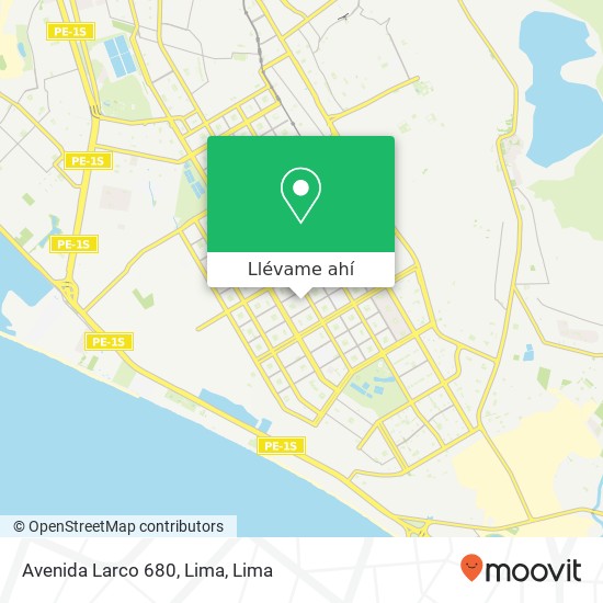 Mapa de Avenida Larco 680, Lima