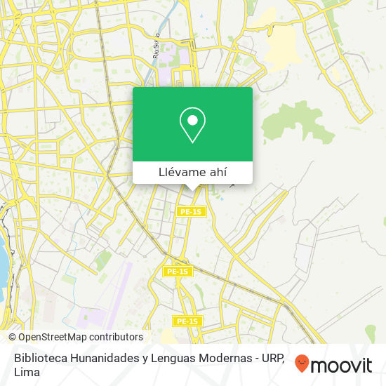 Mapa de Biblioteca Hunanidades y Lenguas Modernas - URP