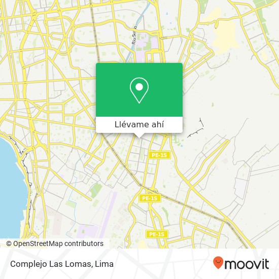 Mapa de Complejo Las Lomas