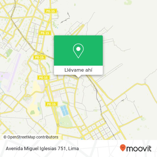 Mapa de Avenida Miguel Iglesias 751