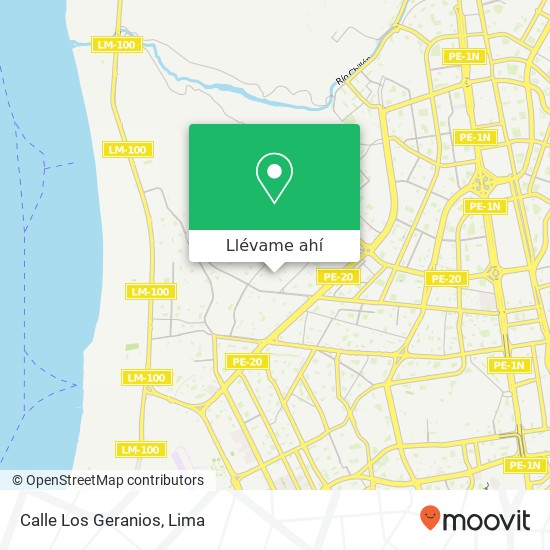 Mapa de Calle Los Geranios