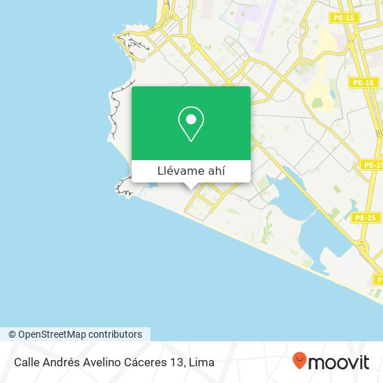 Mapa de Calle Andrés Avelino Cáceres 13