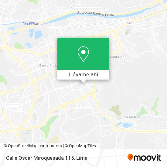 Mapa de Calle Oscar Miroquesada 115