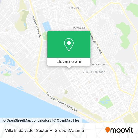 Mapa de Villa El Salvador Sector VI Grupo 2A