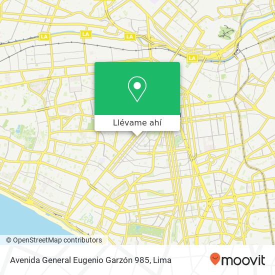 Mapa de Avenida General Eugenio Garzón 985