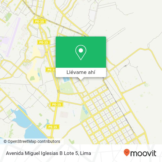 Mapa de Avenida Miguel Iglesias B Lote 5