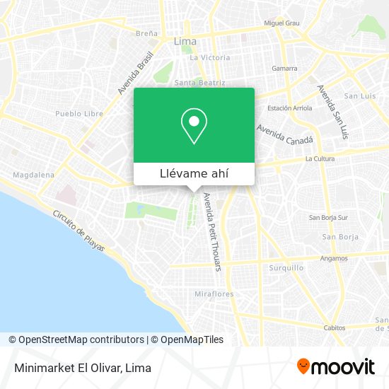 Mapa de Minimarket El Olivar