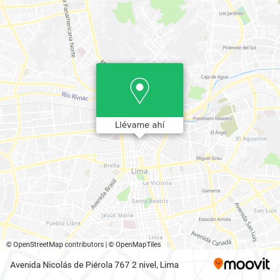 Mapa de Avenida Nicolás de Piérola 767 2 nivel