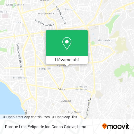 Mapa de Parque Luis Felipe de las Casas Grieve